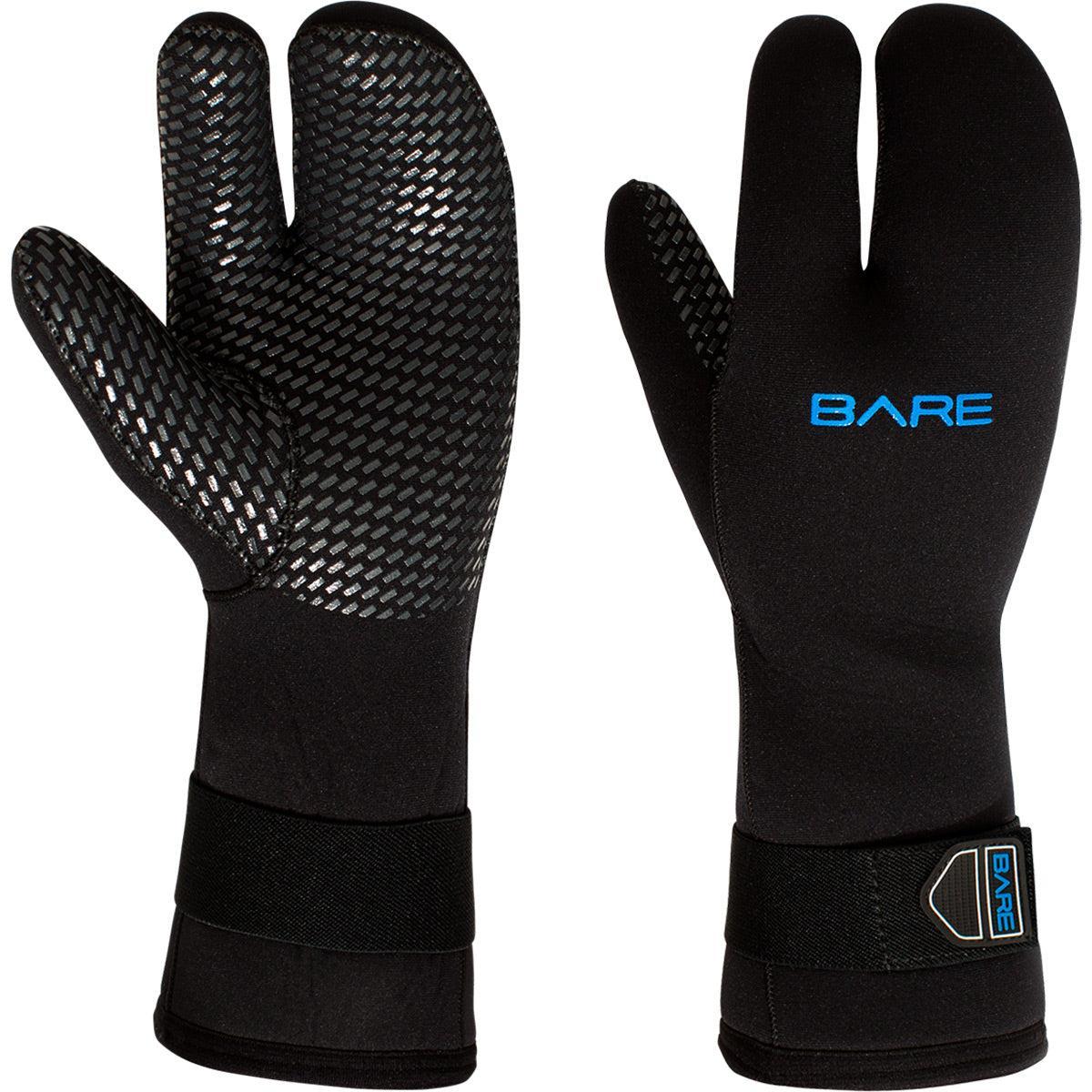 Open Box Bare 7mm Dive Gloves-Black-S-