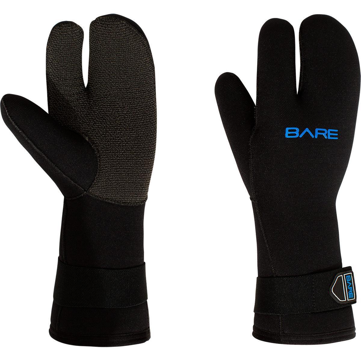 Open Box Bare 7mm K-Palm Dive Gloves-Black-M-