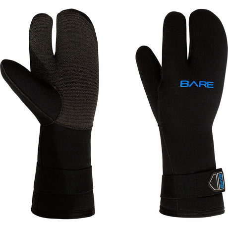 Open Box Bare 7mm K-Palm Dive Gloves-Black-M-