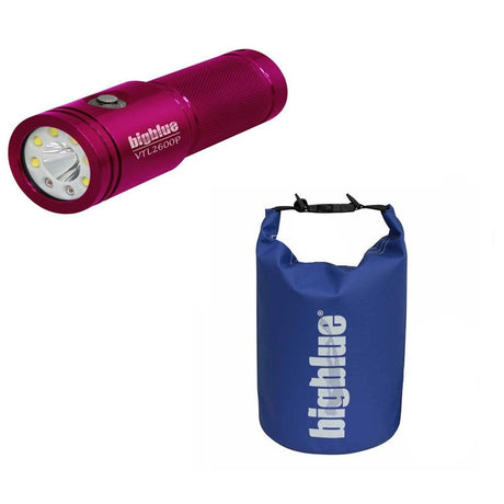 Used BigBlue 2600 Lumen Wide Beam + 1000 Lumen Spot Beam-Glossy Pink