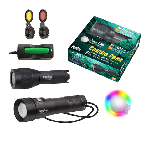 Open Box BigBlue Combo Pack: AL450NM Tail & AL1200WP-II & Easy Clip Rainbow-Very Good-