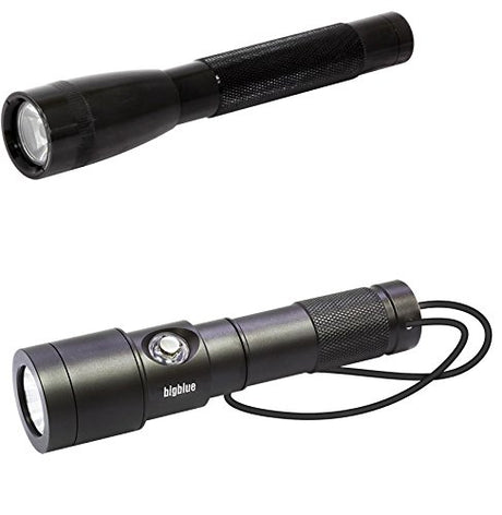 Open Box Bigblue Dive Lights Dive Light Combo Pack: AL1100WP & AL250, Black-Good-