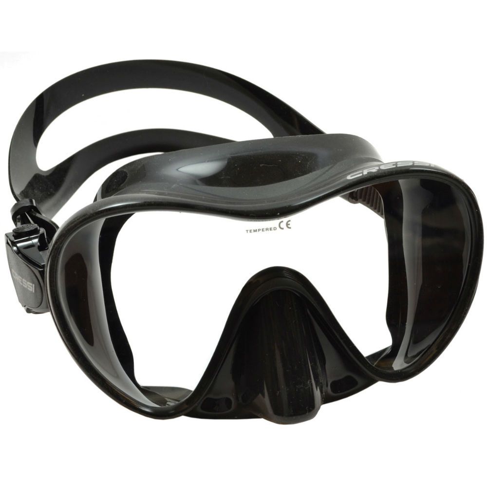 Open Box Cressi F1 Frameless Mask - Black-Black-Good-