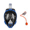 Open Box Ocean Reef Aria QR+ with Camera Holder Snorkeling Mask and Snorkie Talkie-Blue-M/L-