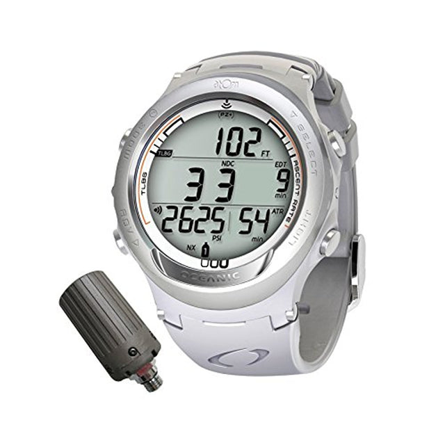 Open Box Oceanic Atom 3.1 Scuba Diving Computer with Transmitter All White-White-Very Good-