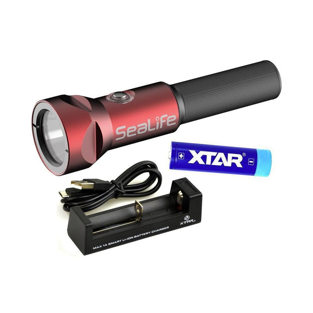 Open Box Sea Dragon Mini 1300 Power Kit (Inc. SD Mini 1300 light, lanyard with BC Clip, 2600 mAh 18650 Li-Battery & 18650 USB Battery Charger)-Very Good-