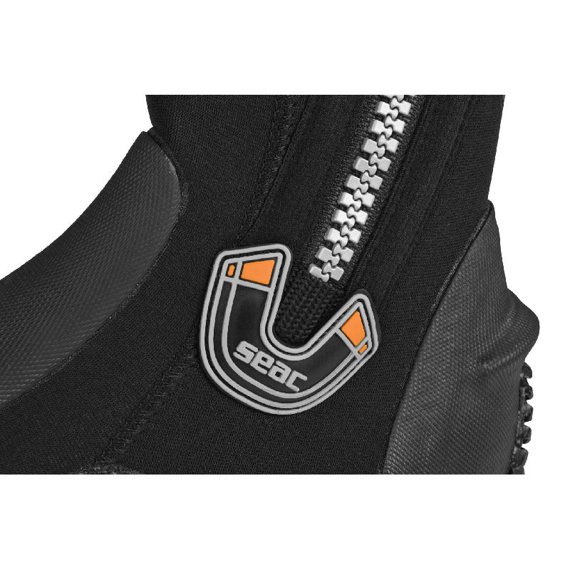 Open Box Seac Basic HD with Side Zipper and Semi-Rigid Sole, 5mm Neoprene Boots-