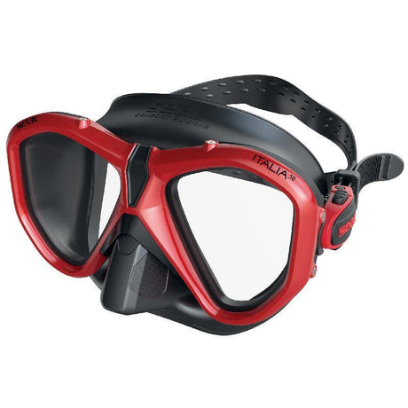 Open Box Seac Italia 50 Mask-Black/Red Metal-