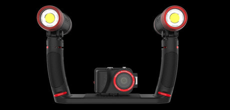 Open Box SeaLife SL989 Underwater Photo/Video Sea Dragon Duo 5000 Video Light Set with 2 2500 Lights, 2 Grips, Dual Tray & SL944 Duo Case-