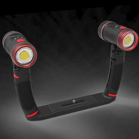 Open Box SeaLife SL989 Underwater Photo/Video Sea Dragon Duo 5000 Video Light Set with 2 2500 Lights, 2 Grips, Dual Tray & SL944 Duo Case-