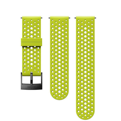 Open Box Suunto 24mm Athletic 1 Silicone Strap-Lime Black-S+M-
