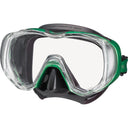 Tusa Freedom Tri-Quest Single Lens Scuba Diving Mask-Black/Energy Green