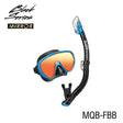 Tusa Serene Mirrored Dive Mask and Snorkel Combo (M16/SP250)-Fish Tail Blue/Black