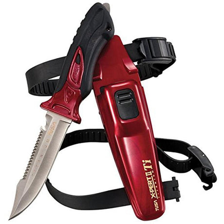 Used Tusa X-Pert II Titanium Knife-Metallic Dark Red