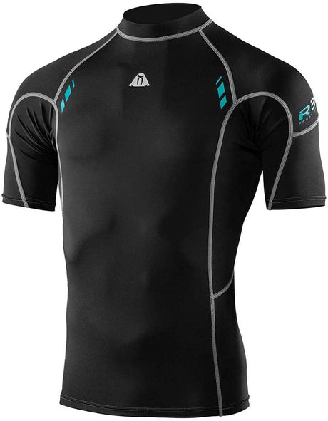 Used Waterproof 324-125-00 Male Short Sleeve Rash Guard-L-XL