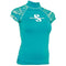 ScubaPro Caribbean Capped Sleeve Womens Rash Guard-Teal