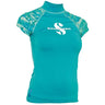 ScubaPro Caribbean Capped Sleeve Womens Rash Guard-Teal