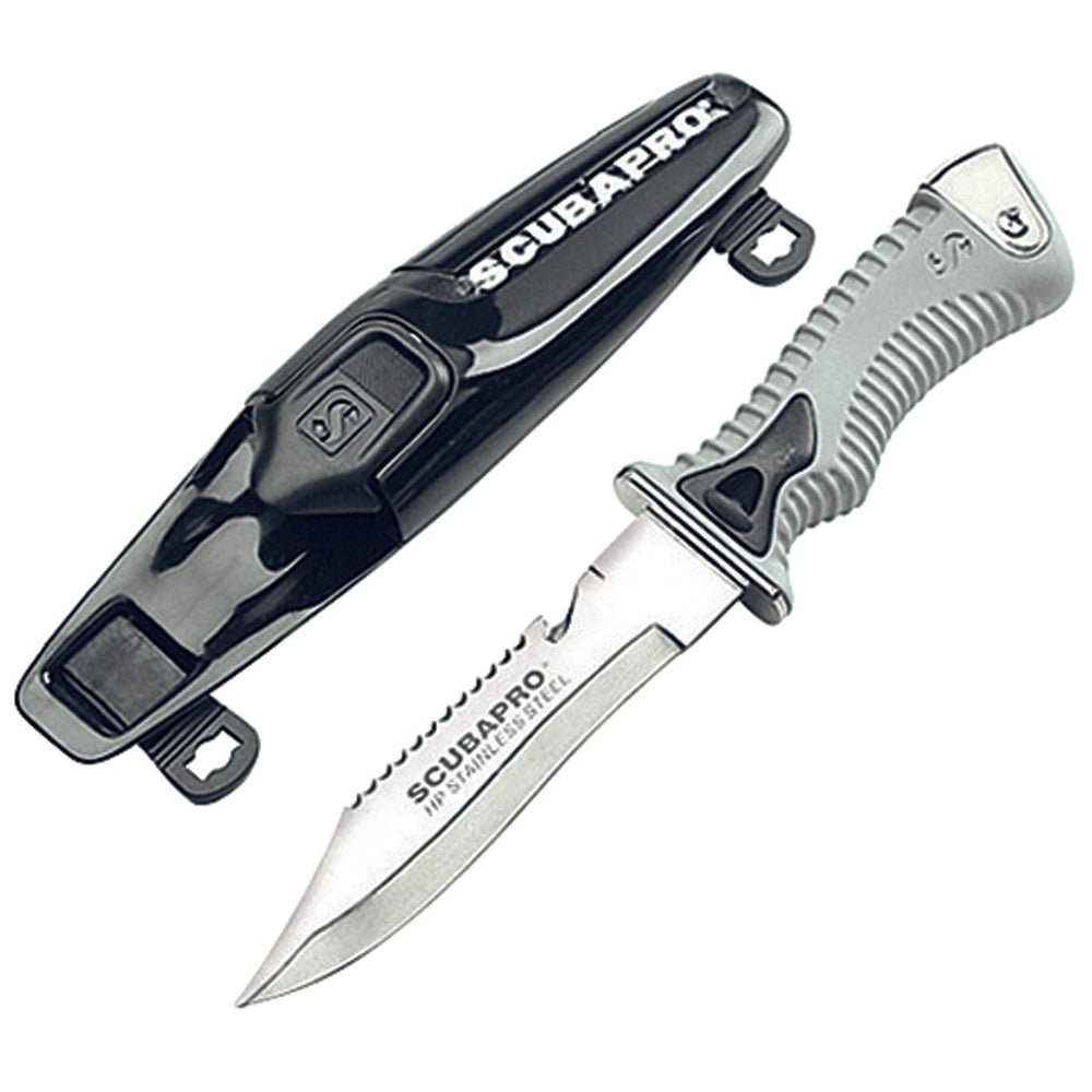 Treasure Gurus Stainless Steel Blue Dive Knife with Sheath Arm or Leg  Straps and Line Cutter