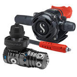ScubaPro MK25 EVO/A700 CARBON BT Dive Regulator DIN with Mouthpiece & Hose Protector-Red