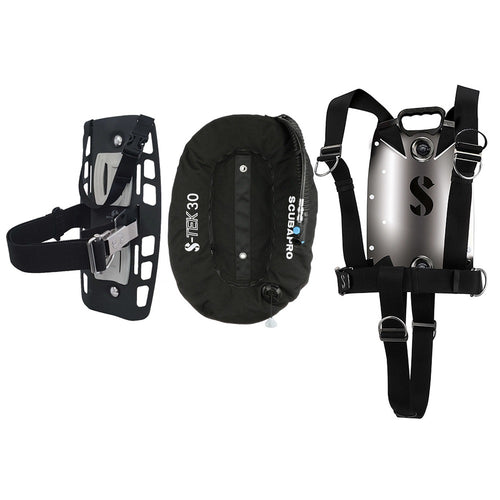 Scubapro S - TEK Donut Wing 30 + S - TEK Pure Harness SS + Single Tank Adapter-