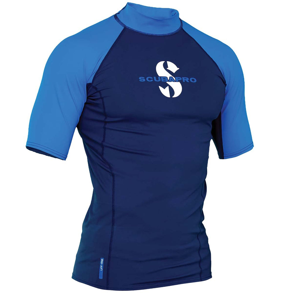 ScubaPro T-Flex Short Sleeve Rash Guard - Mens-Blue