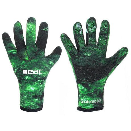 Seac 350 Diving Gloves 3.5 MM-Green Camouflage