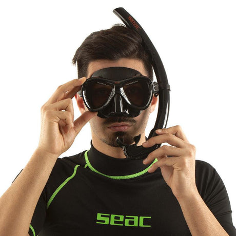Seac Cove Diving Mask S/Bl Black/Red-Black/Red