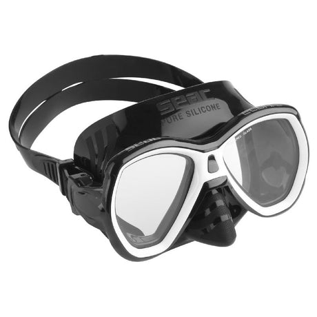 Seac Elba Youth Scuba Diving Mask-Black/White