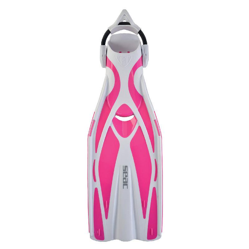 Seac F1 S Scuba Diving Fins-White/Pink