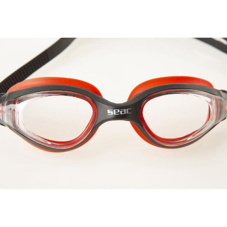Seac Ritmo Swimming Goggles-BLACK/RED
