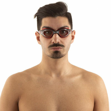 Seac Ritmo Swimming Goggles-BLACK/RED