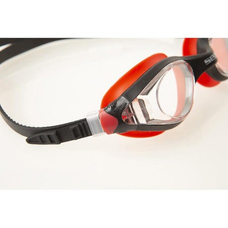 Seac Ritmo Swimming Goggles-BLACK/RED