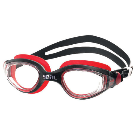 Seac Ritmo Swimming Goggles-BLACK/RED