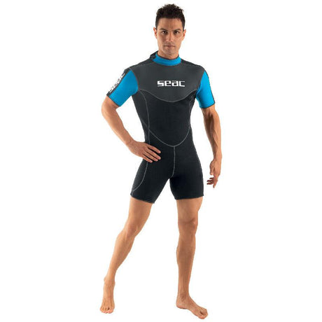 Seac Sense Wetsuit Shorty Man-Black/Blue