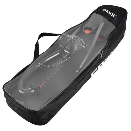 Seac Set Tris Motus Long Freediving and Spearfishing Fins Set-Black