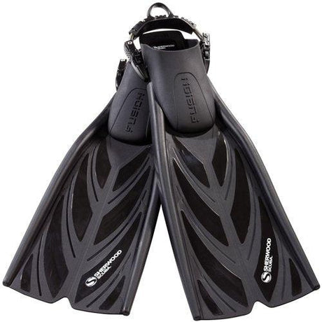 Sherwood Fusion Spring Strap Dive Fins - Black (Small)-