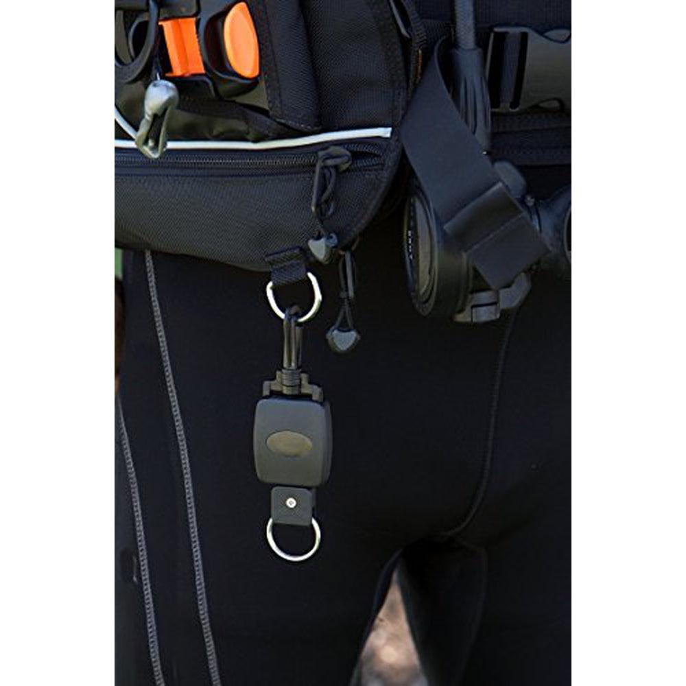 Small Multi-Purpose Retractor with Clip and Key Ring Steel 24 inches Dive Essentials by DiveCatalog-