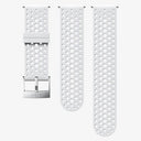 Suunto 24 MM Athletic 1 Silicone Strap (Non Dive)-WHITE/STEEL