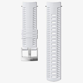 Suunto 24 MM Athletic 2 Silicone Strap (Non Dive)-WHITE/STEEL