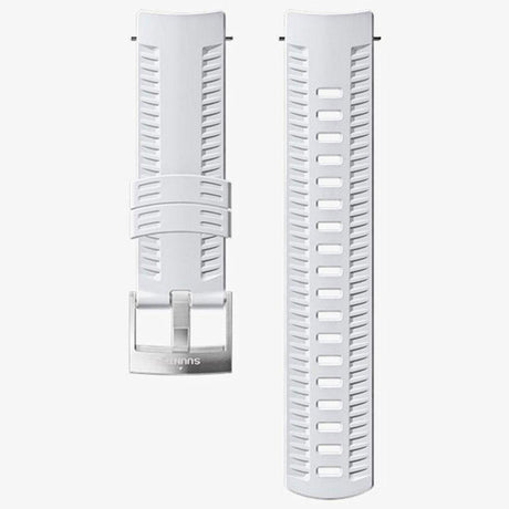 Suunto 24 MM Athletic 2 Silicone Strap (Non Dive)-WHITE/STEEL