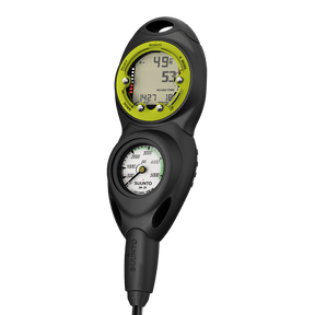 Suunto CB - Two In Line 4000 PSI Pressure Gauge and Zoop Novo Dive Computer-LIME
