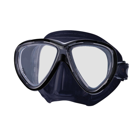 Tusa Freedom One Dual Lens Scuba Diving Mask-Black/Black Silicone