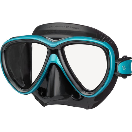 Tusa Freedom One Dual Lens Scuba Diving Mask-Black/Ocean Green