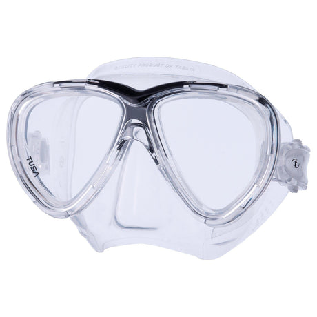 Tusa Freedom One Dual Lens Scuba Diving Mask-Translucent/Black