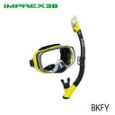 Tusa Imprex 3D Dive Mask and Snorkel Combo (UM-33/USP-250)-Black/Yellow