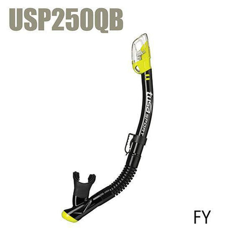 Tusa Sport Adult Hyperdry Elite Dry Snorkel-Black/Yellow