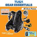 Tusa Tina Female BCD Special with DC Solar Link Watch Scuba Diving Package-White