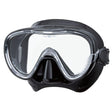 Tusa Tina Single Lens Scuba Diving Mask-Black/Black Silicone