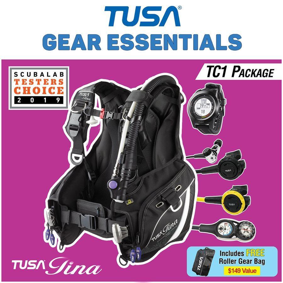 Tusa Tina TC1 Diving Package-Black-2XS-
