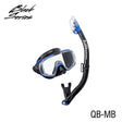 Tusa Tri-Ex Dive Mask and Snorkel Combo (UM-31/USP-250)-Metallic Blue/Black